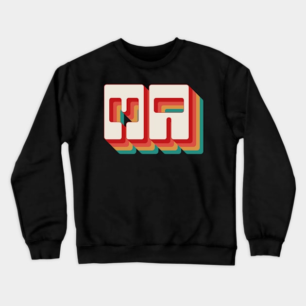 Massachusetts Crewneck Sweatshirt by n23tees